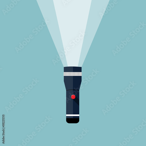 Flashlight illustration. photo