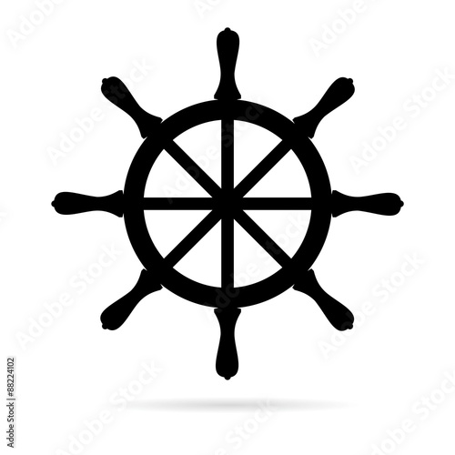 Steering wheel of the ship