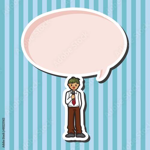 Reporter and photographer theme elements vector,eps