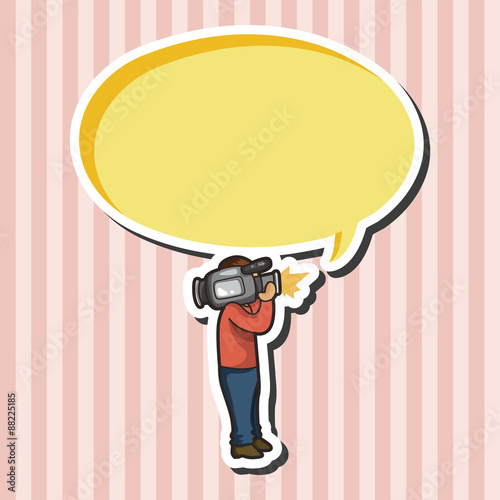 Reporter and photographer theme elements vector,eps