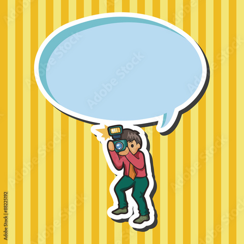 Reporter and photographer theme elements vector,eps
