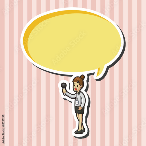 Reporter and photographer theme elements vector,eps
