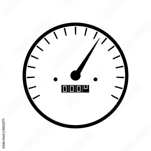 Simple speedometer gauges in black and white color