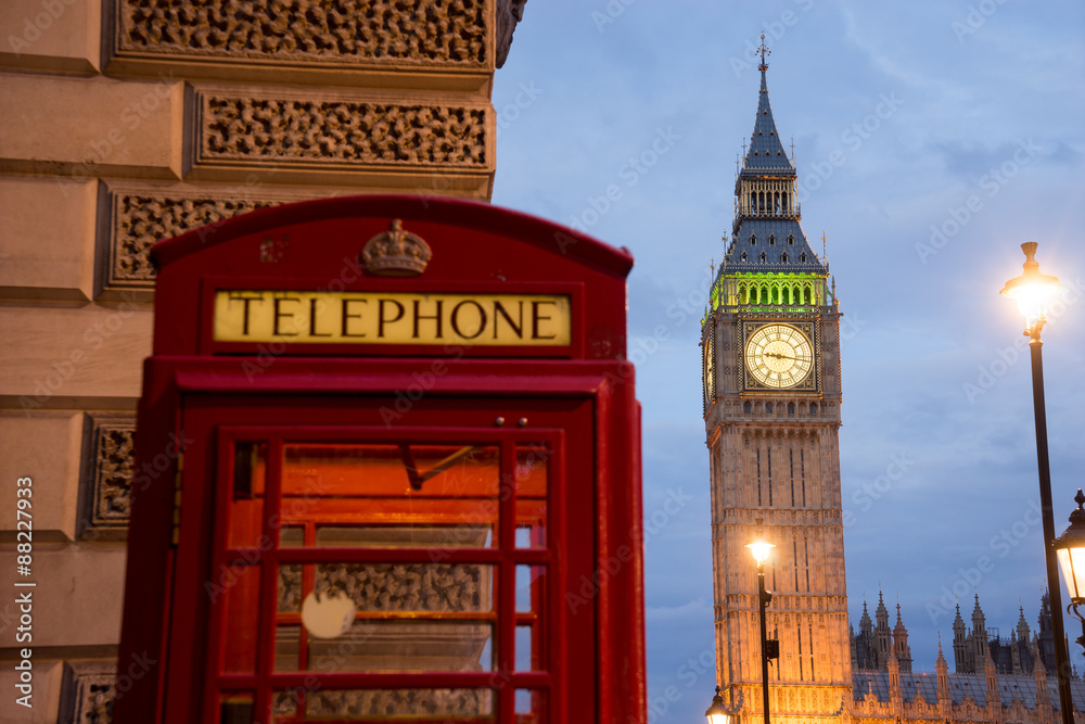 Obraz premium Big Ben and Westminster abbey in London, England
