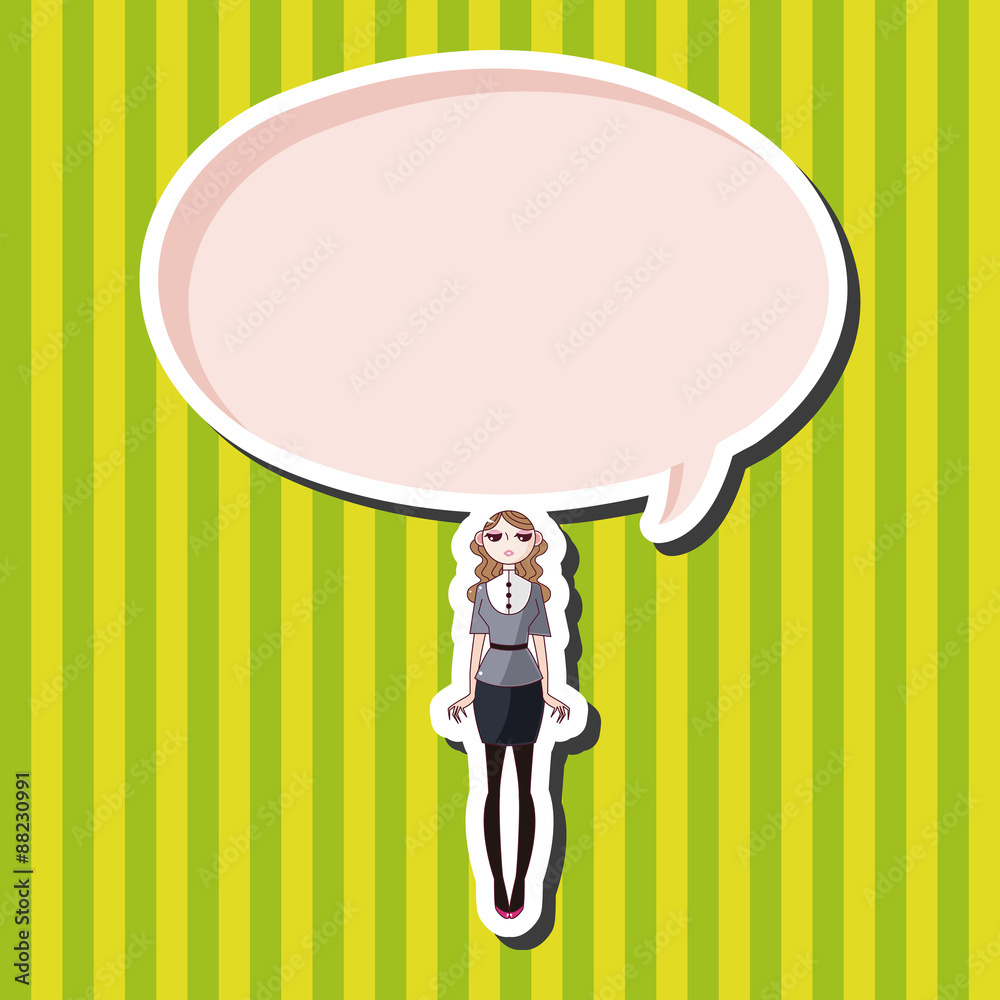 lady girl cartoon theme elements lady girl cartoon theme elements