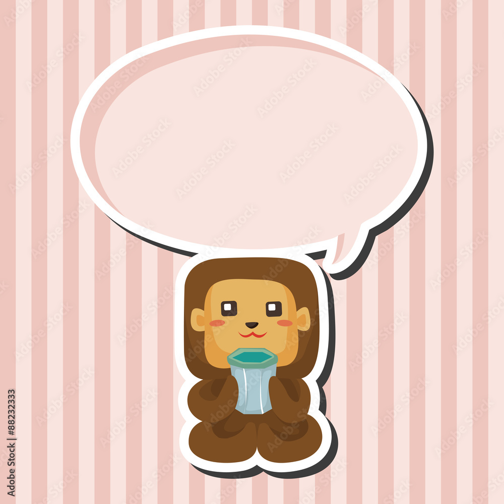 animal monkey having afternoon tea theme elements animal monkey having afternoon tea theme elements
