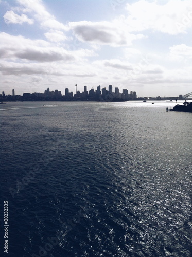 Sydney skyline with Harbour Bridge and Opera House