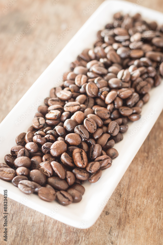 Coffee on grunge wooden background