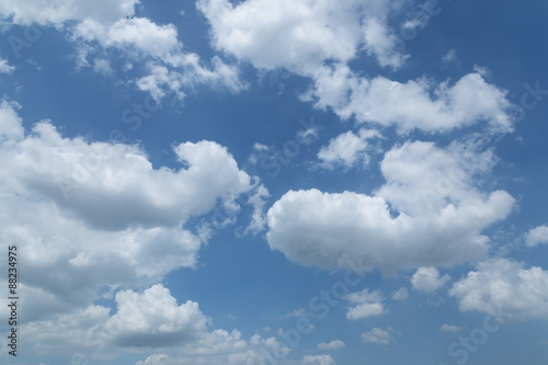 clouds, clouds, clouds, sunny day, sunshine, blue skies, white clouds © patsu