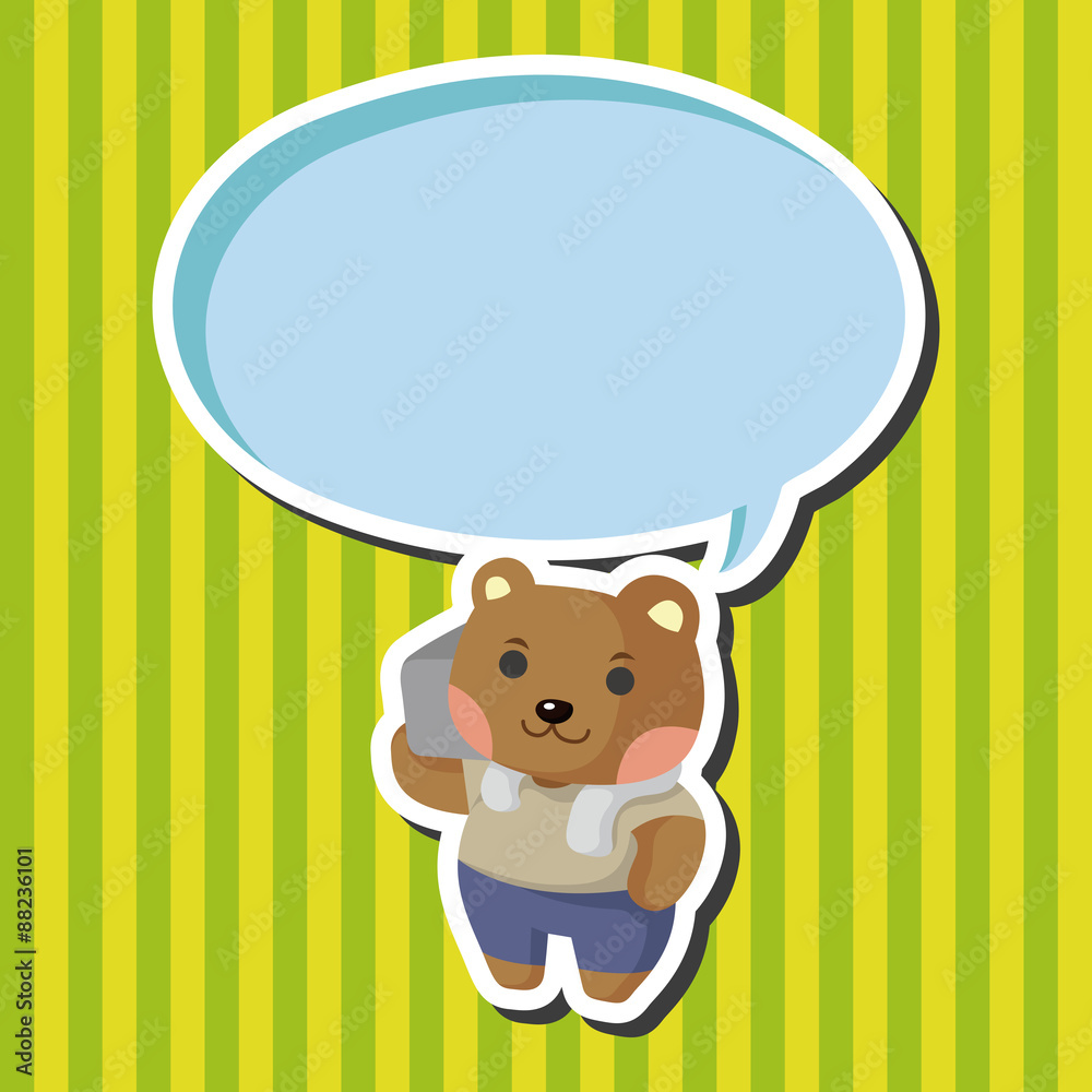 animal bear worker cartoon theme elements animal bear worker cartoon theme elements