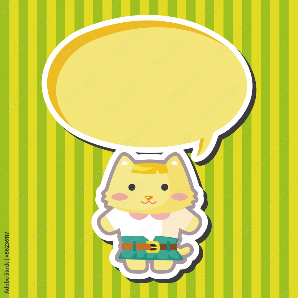cat cartoon theme elements