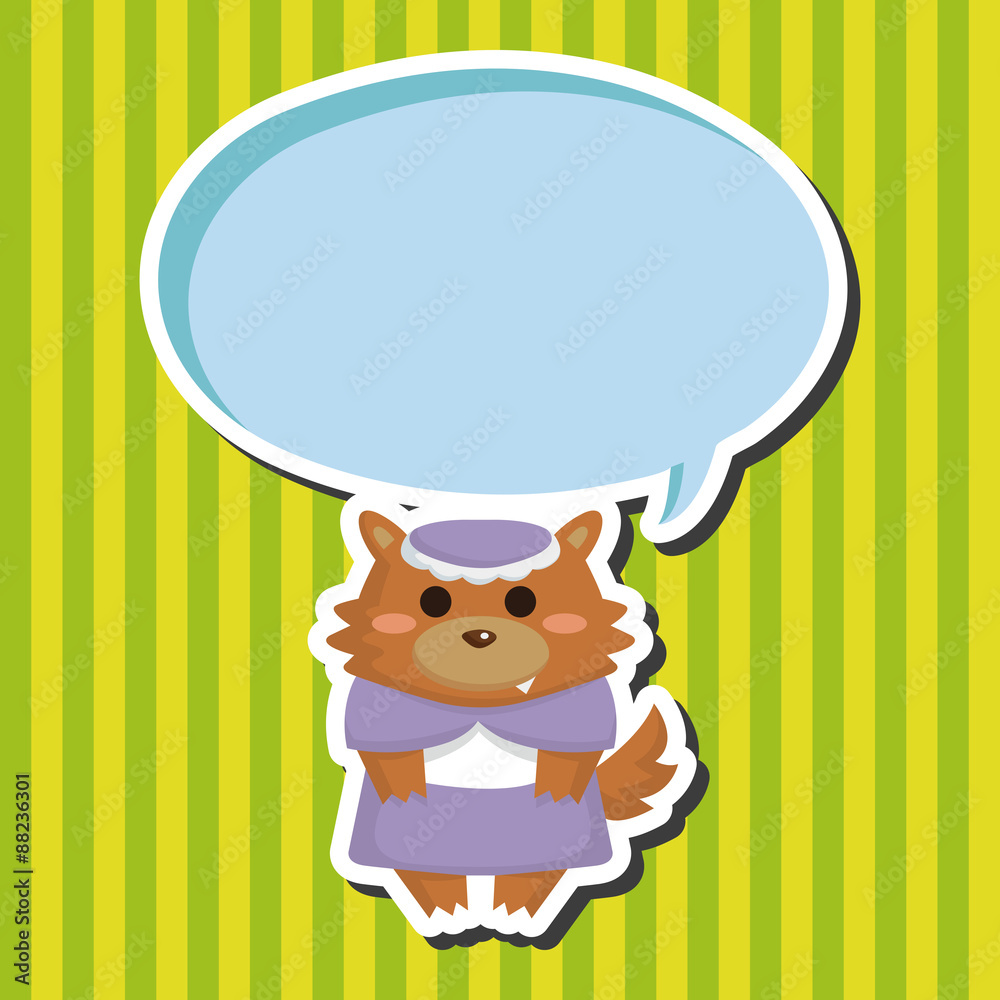 Wolf in Little Red Riding Hood theme elements Wolf in Little Red Riding Hood theme elements