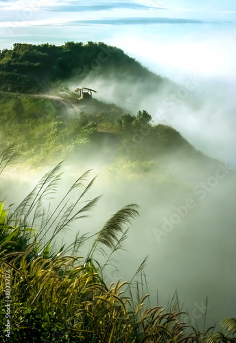 Clouds and fogs on the mountain