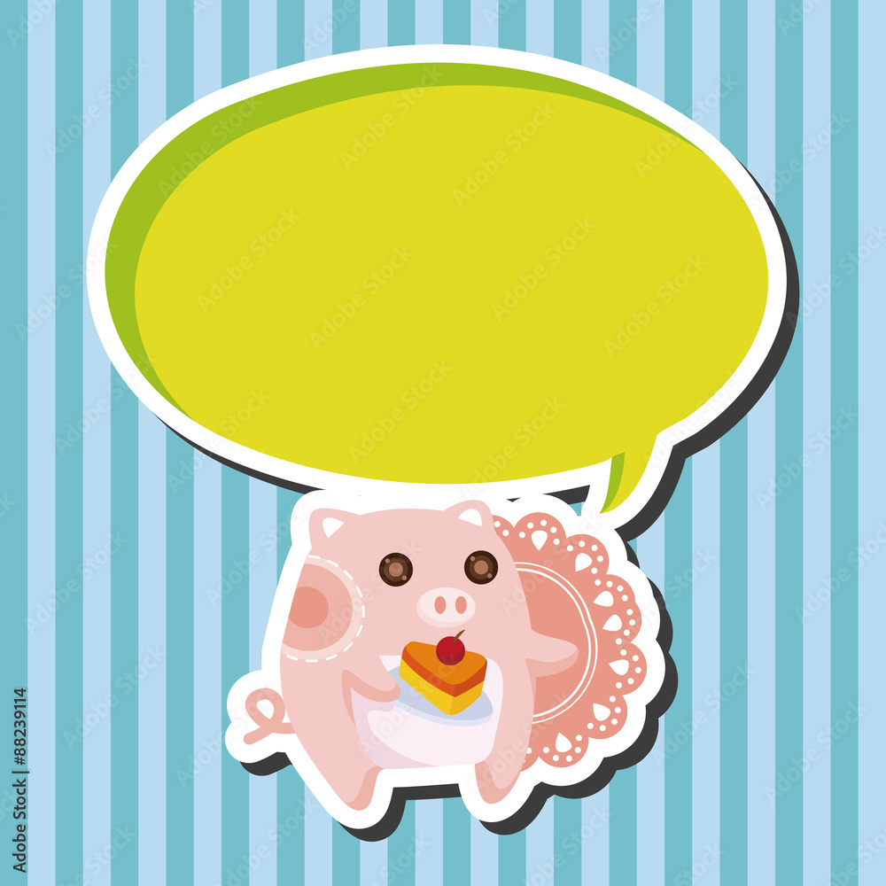 animal pig having afternoon tea theme elements animal pig having afternoon tea theme elements