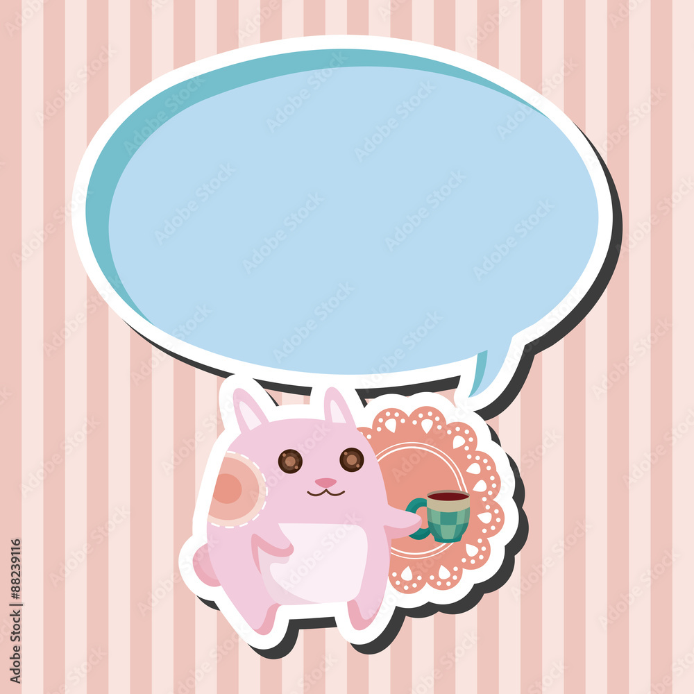 animal rabbit having afternoon tea theme elements animal rabbit having afternoon tea theme elements