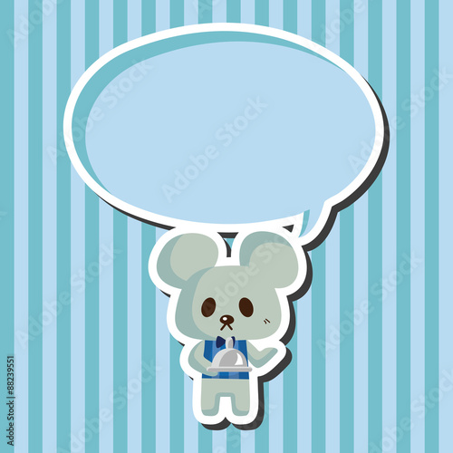 animal mouse waiter cartoon theme elements