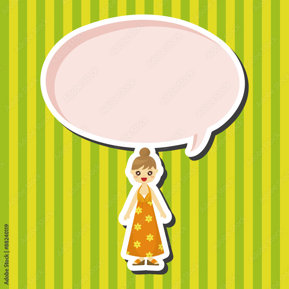 lady girl cartoon theme elements lady girl cartoon theme elements