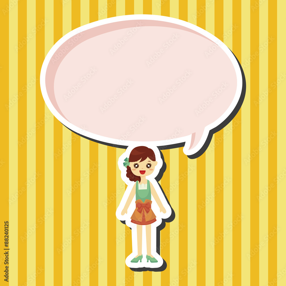 lady girl cartoon theme elements lady girl cartoon theme elements