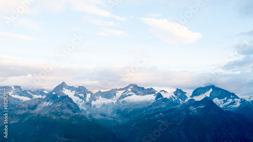 Amazing view of mountain near the Matterhorn in the Swiss Alps © byjeng