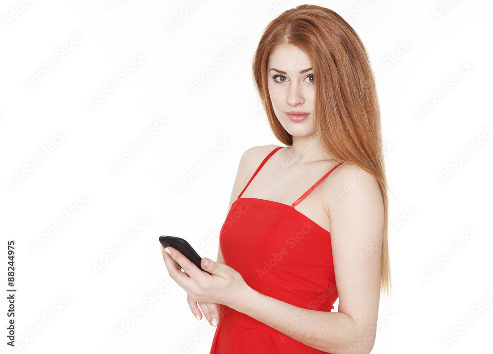 Beautiful woman talking on the phone Beautiful woman talking on the phone
