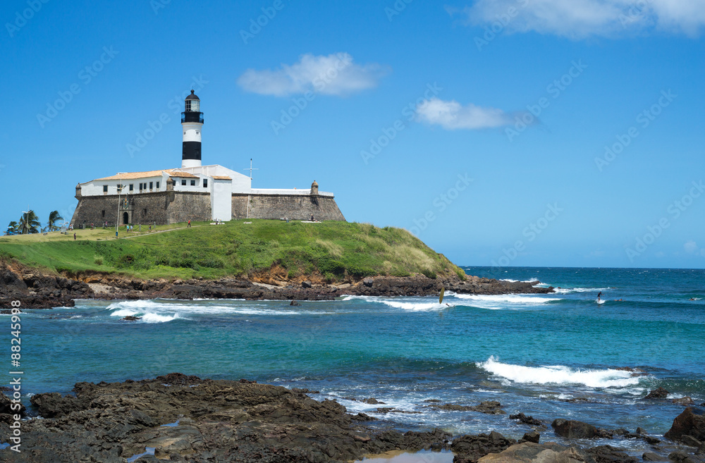 Brazil, Salvador, Barra district, the Forte do Farol (lighthouse)