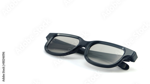 3D glasses white background 