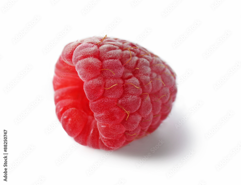Red sweet raspberry isolated on white Red sweet raspberry isolated on white