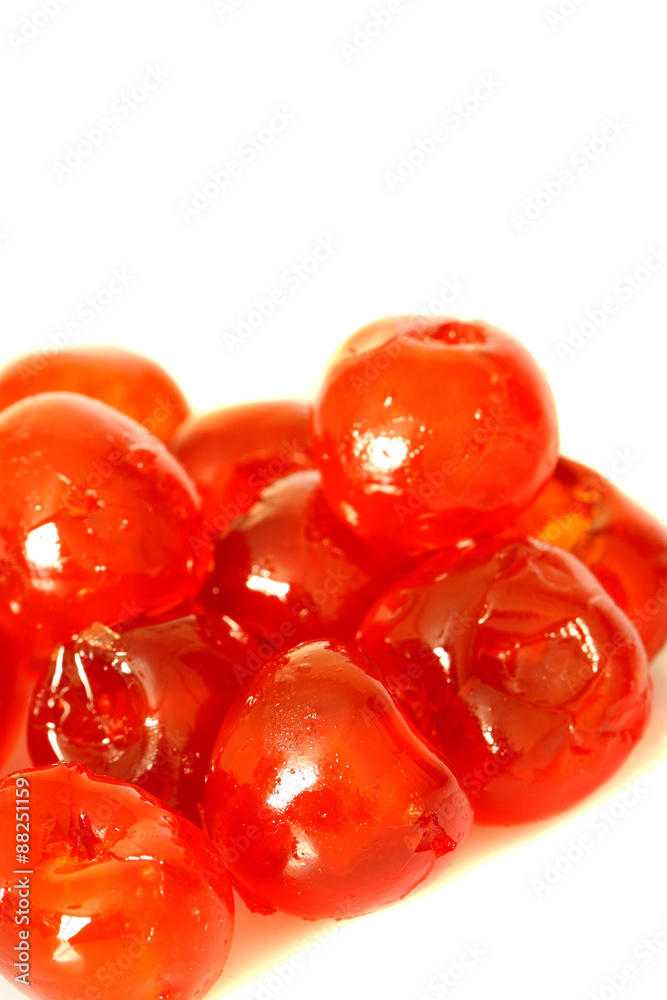Glace cherries.
Glace cherries isolated on white background. Glace cherries.
Glace cherries isolated on white background.