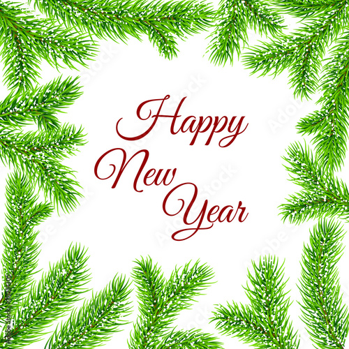 Vector New Year tree branches