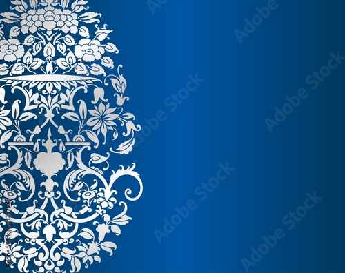 wedding card design, paisley floral pattern , India