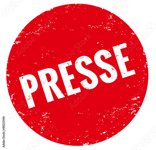 Presse Stempel rot rund button
