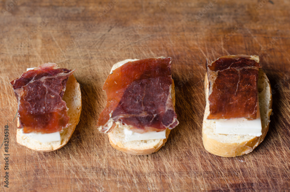 Obraz premium Smoked and dried beef meat