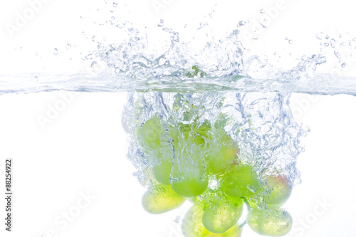 Green Grapes Splashing
