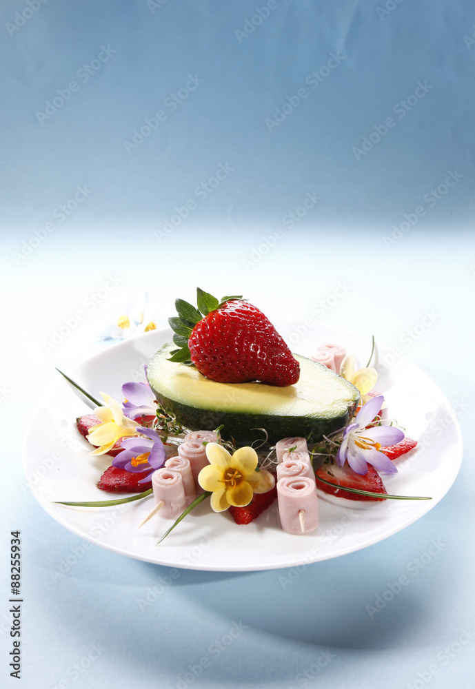 strawberry and avocado strawberry and avocado