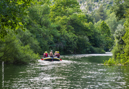 Rafting on the river Cetina