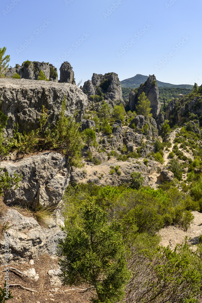 Cirque de Mourèze, site protégé, Hérault, région Languedoc Roussillon, 34, France Cirque de Mourèze, site protégé, Hérault, région Languedoc Roussillon, 34, France