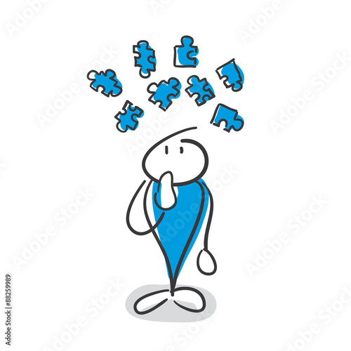 Stick Figure Series Blue