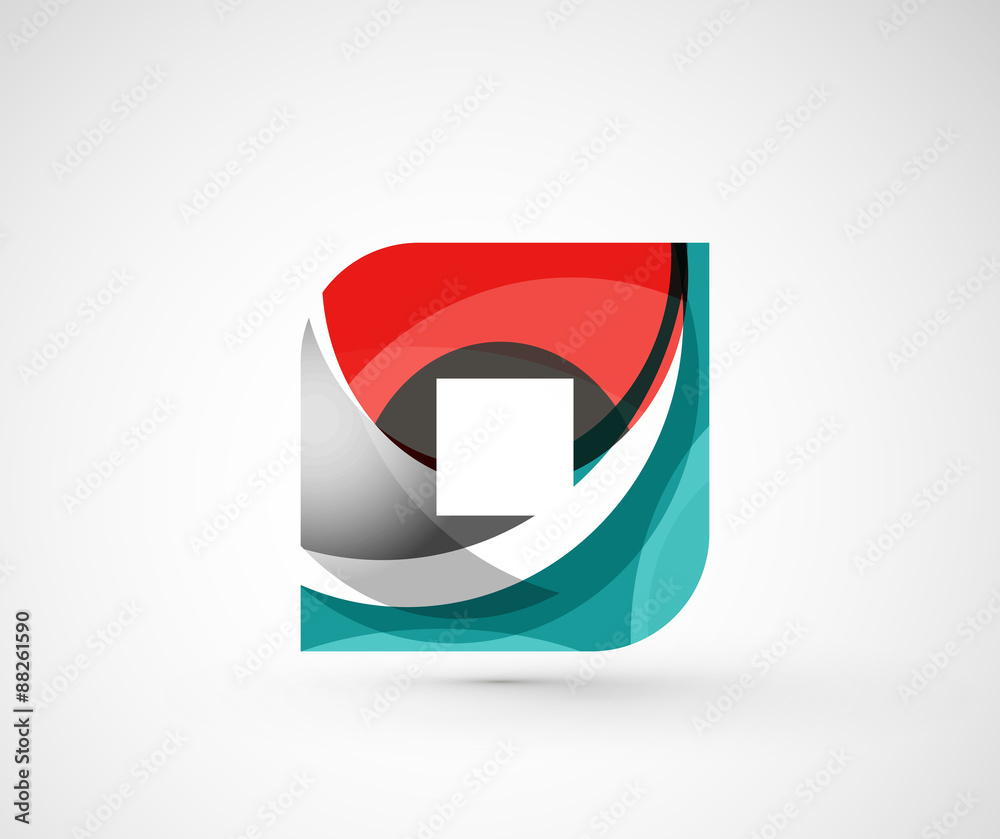 Abstract geometric company logo square, rhomb Abstract geometric company logo square, rhomb