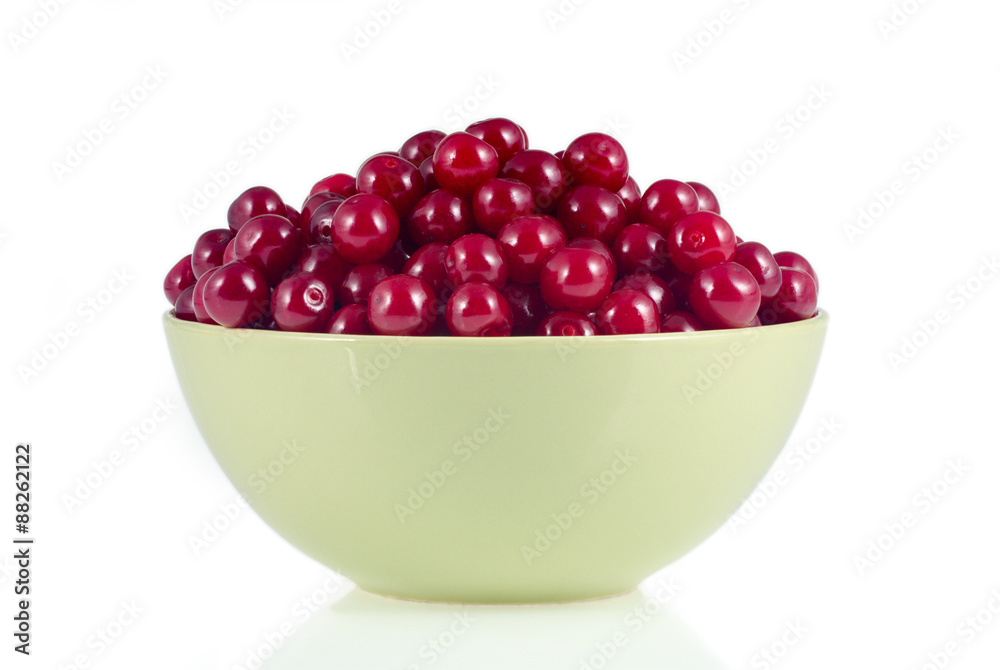 Cherry, isolated on a white. Cherry, isolated on a white.