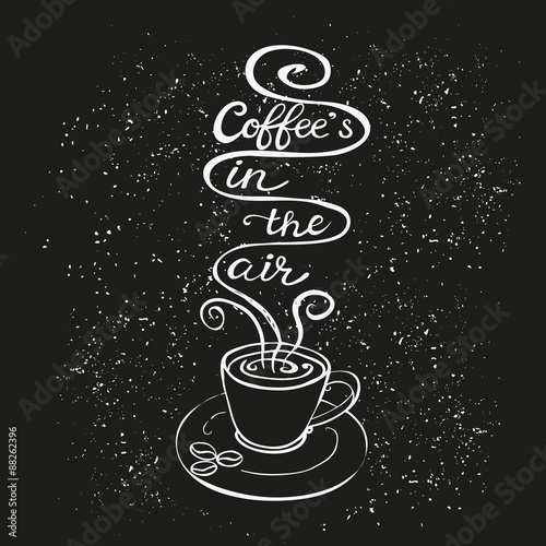 Coffee is in the air poster
