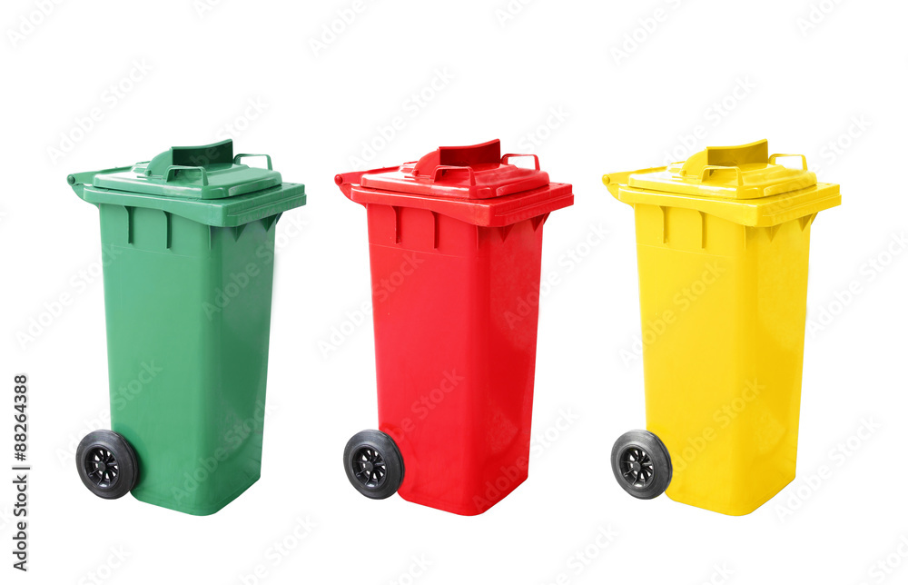 Colorful Recycle Bins Isolated on white background Colorful Recycle Bins Isolated on white background