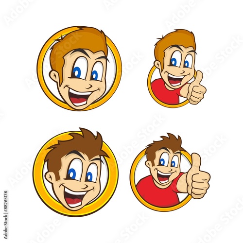 cartoon guy thumbs up
