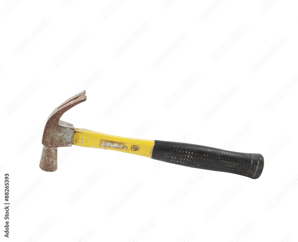 Old Iron hammer isolated on a white background. Old Iron hammer isolated on a white background.
