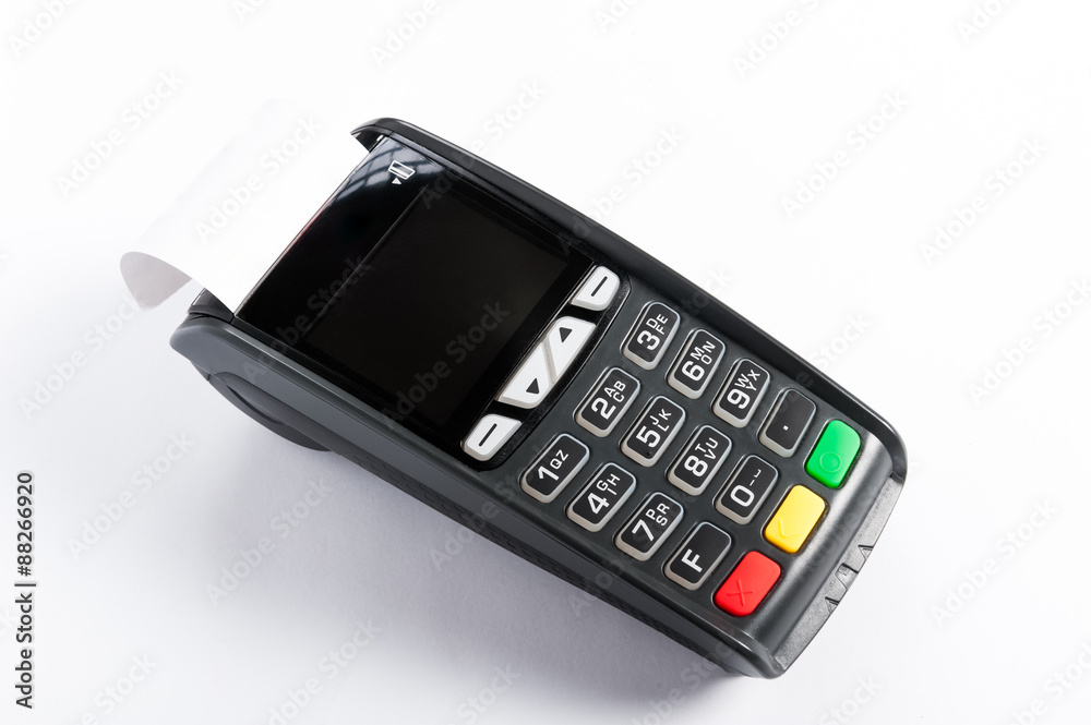 bank terminal on white background bank terminal on white background