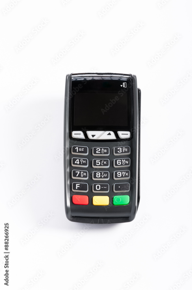 bank terminal on white background bank terminal on white background