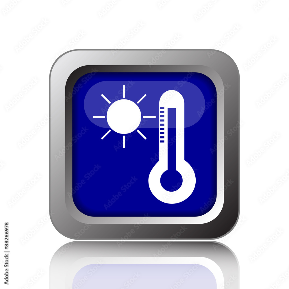 Sun and thermometer icon Sun and thermometer icon