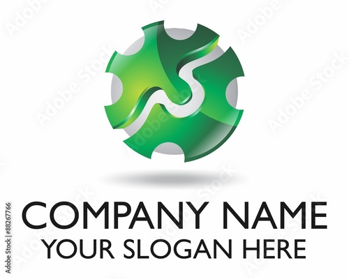 green puzzles image vector