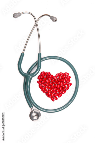 stethoscope in the shape of a heart