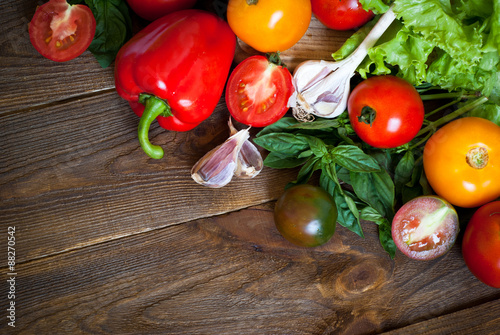 Organic food background-