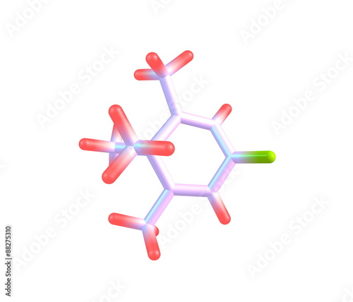 Penguinone molecular structure isolated on white photo